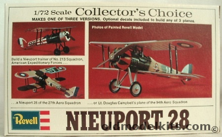 Revell 1/72 Nieuport 28 Collectors Choice - No.213 Sq AEF / Lt. Douglas Campbell 94th Aero Sq / 27th Sero Sq, H70 plastic model kit
